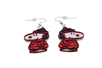 Snoopy Christmas Earrings