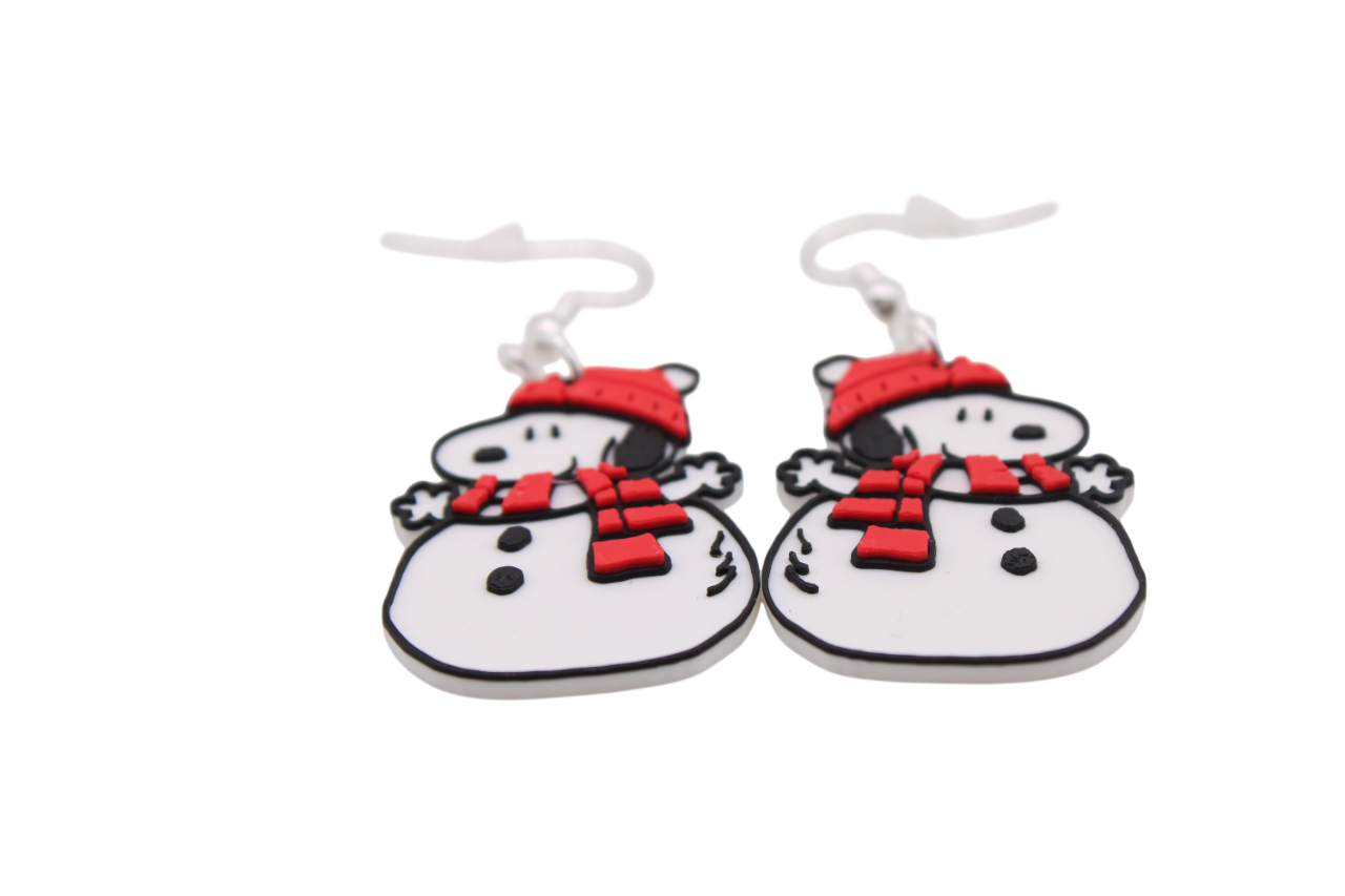 Snoopy Christmas Earrings
