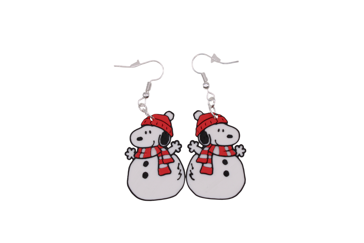 Snoopy Christmas Earrings