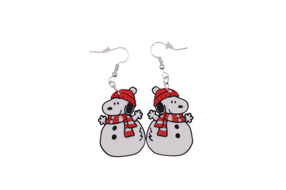 Snoopy Christmas Earrings