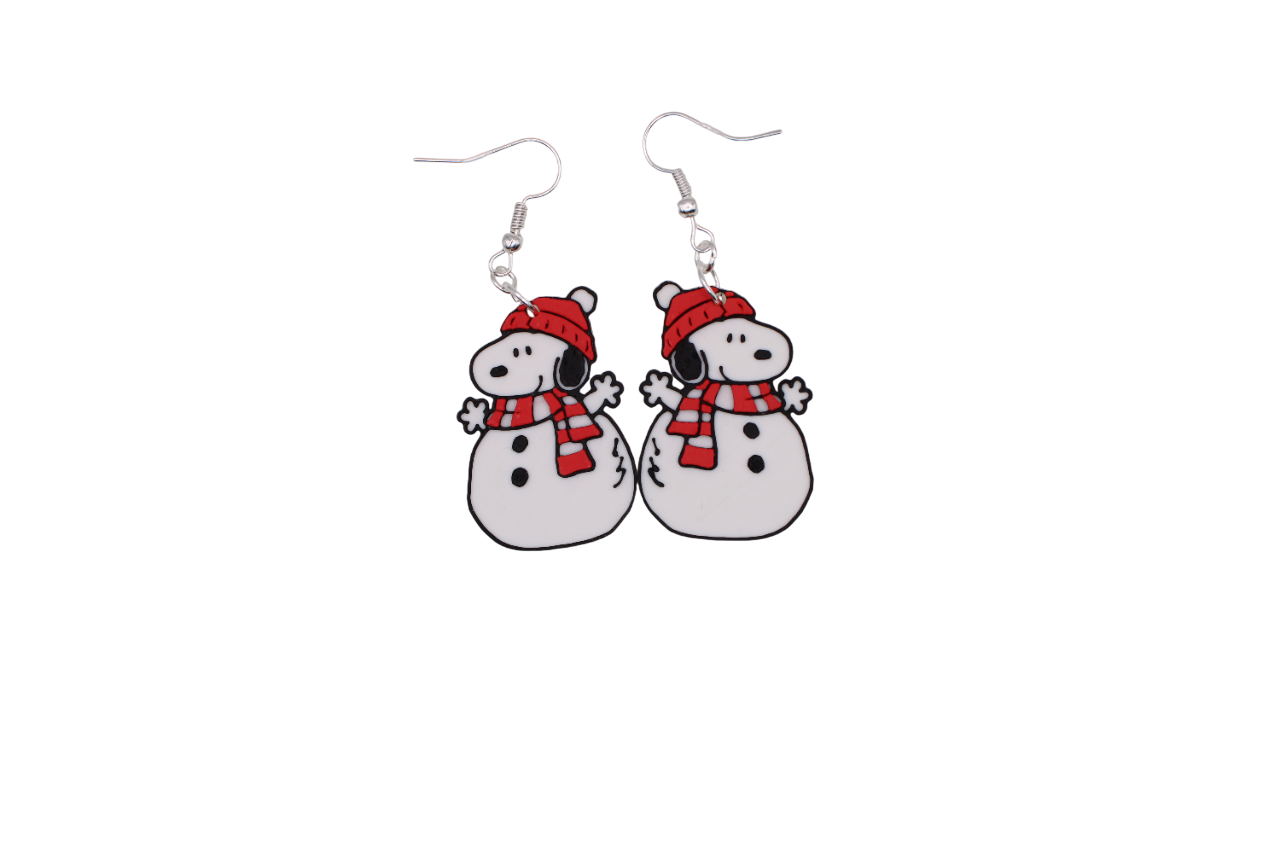 Snoopy Christmas Earrings