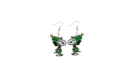 Snoopy Christmas Earrings