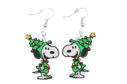 Snoopy Christmas Earrings