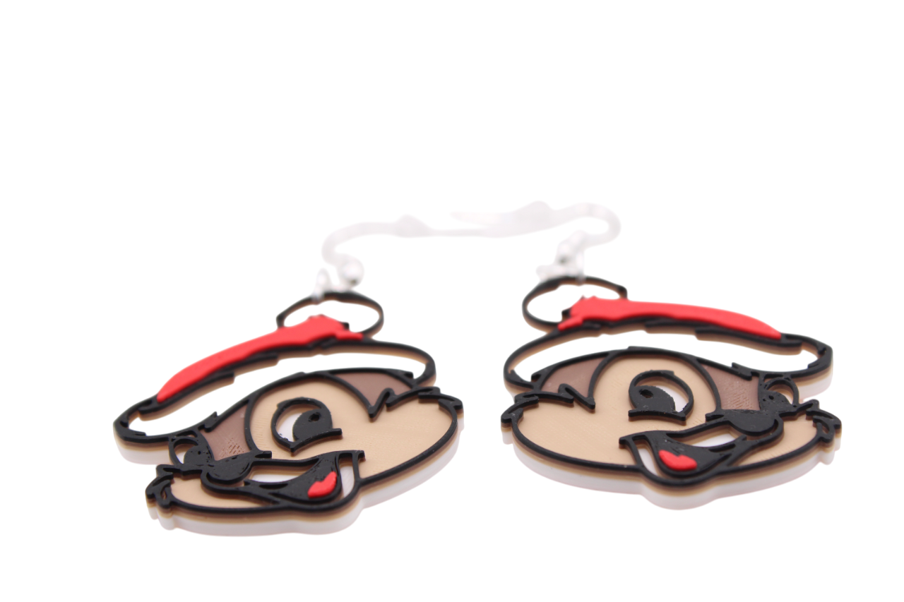 Chip and Dale Christmas Earrings