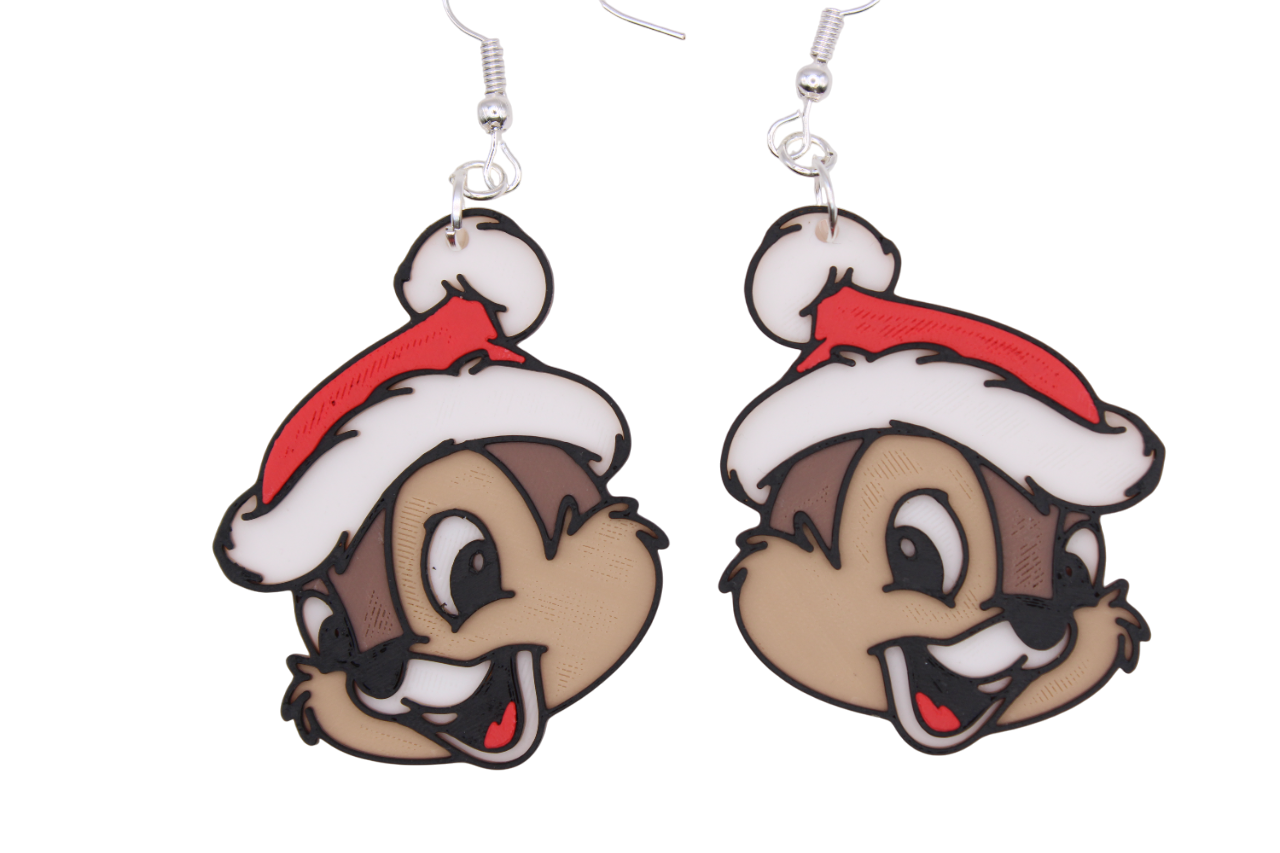 Chip and Dale Christmas Earrings