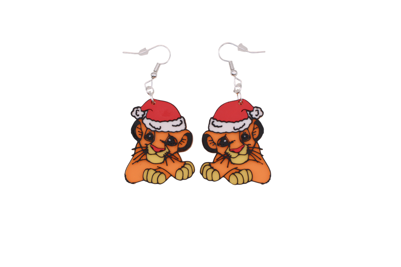 Simba Christmas Earrings