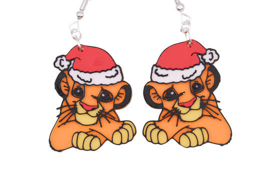 Simba Christmas Earrings