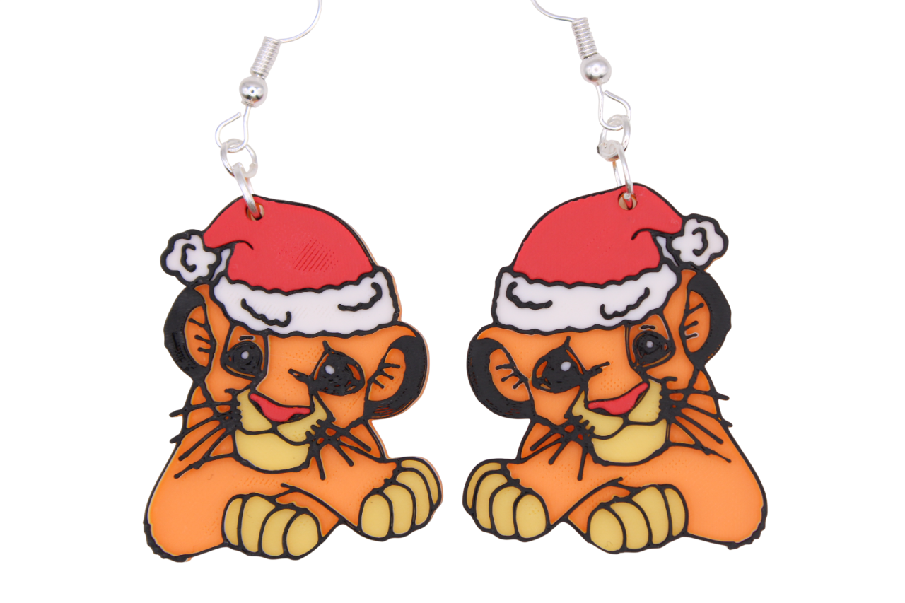 Simba Christmas Earrings