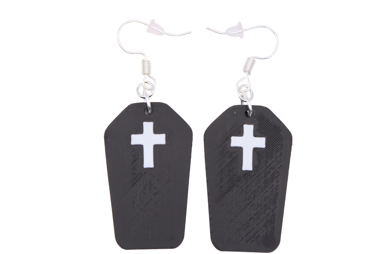 Coffin & Tombstone Earrings
