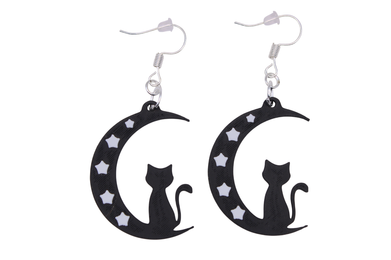 Cats, Owls and a Wolf Earrings