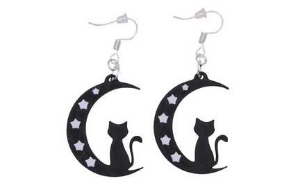 Cats, Owls and a Wolf Earrings