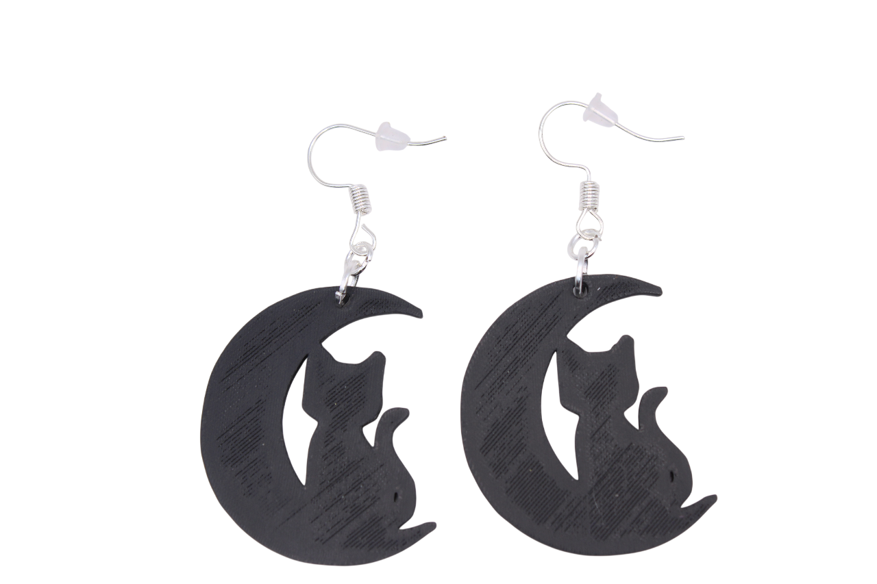 Cats, Owls and a Wolf Earrings