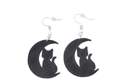 Cats, Owls and a Wolf Earrings
