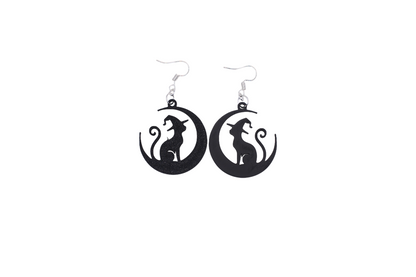 Celestial Creatures Earrings - Cats, Owls, and Moons