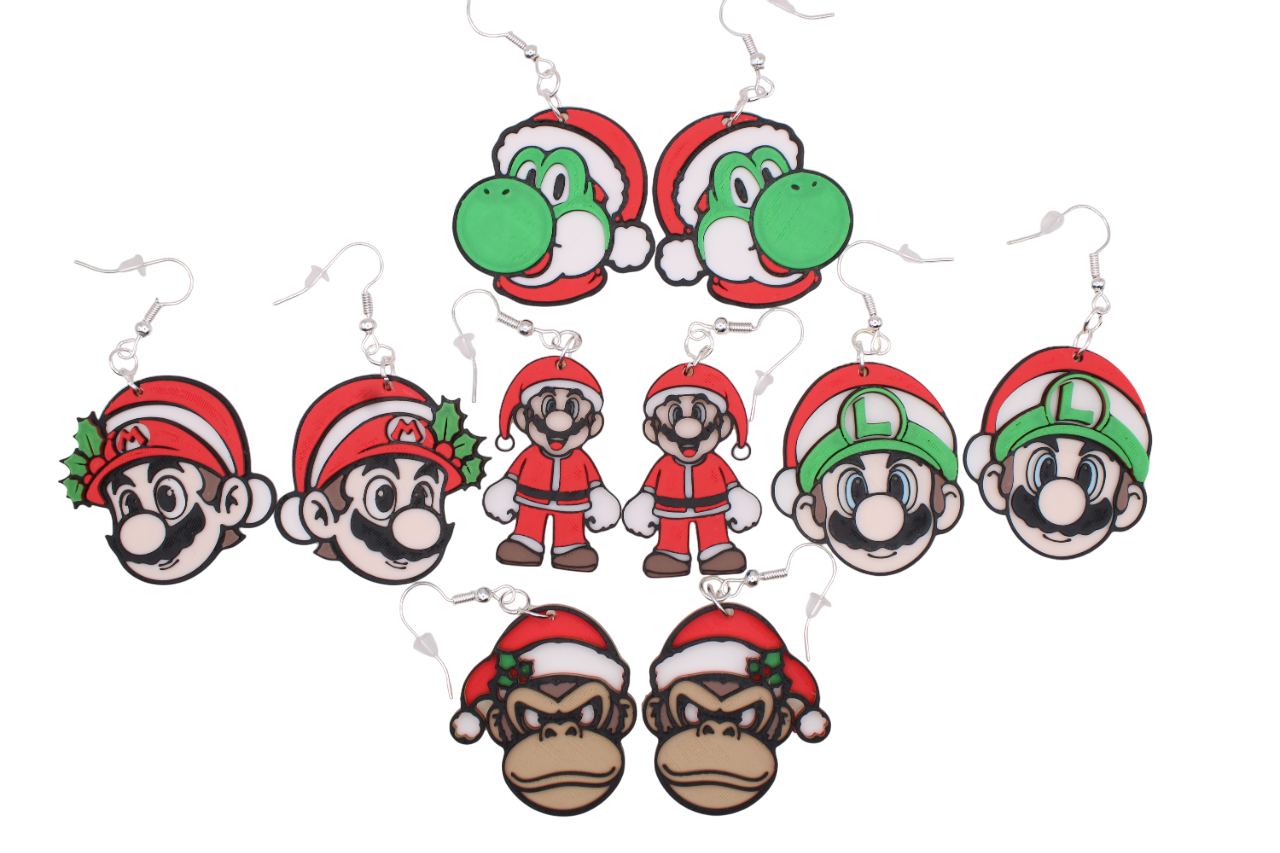 Gamer Christmas Earrings