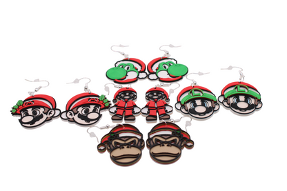 Gamer Christmas Earrings