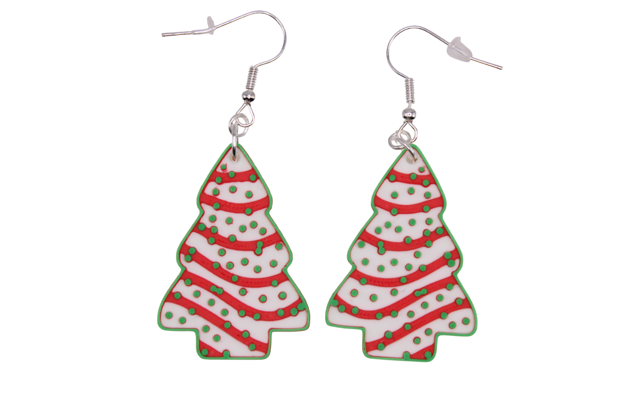 Cake-Inspired Tree Earrings