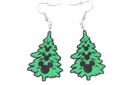 Mickey Christmas Tree Earrings