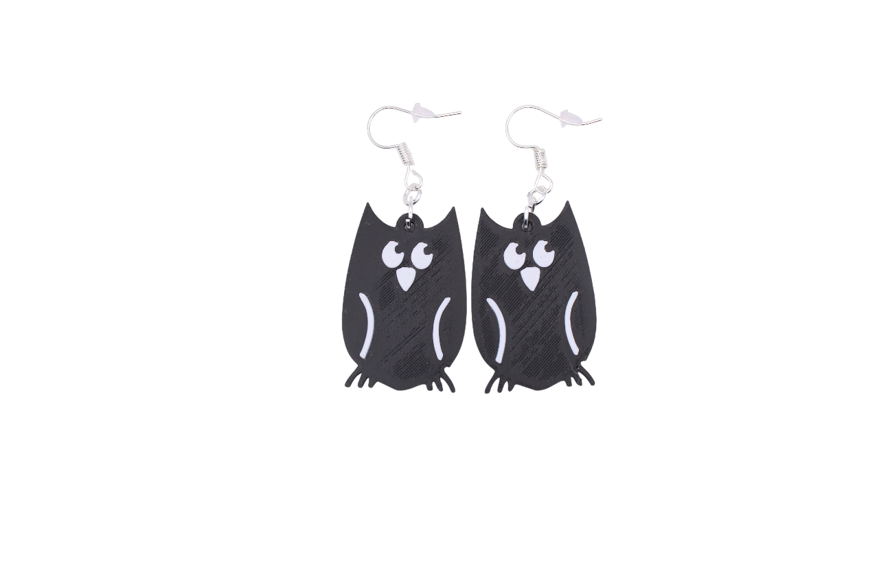 Cats, Owls and a Wolf Earrings