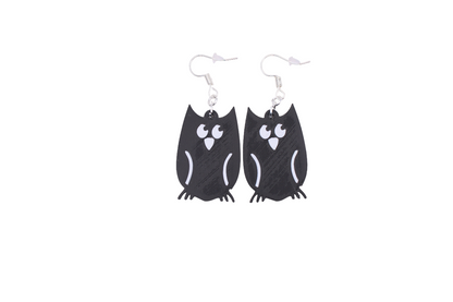 Cats, Owls and a Wolf Earrings