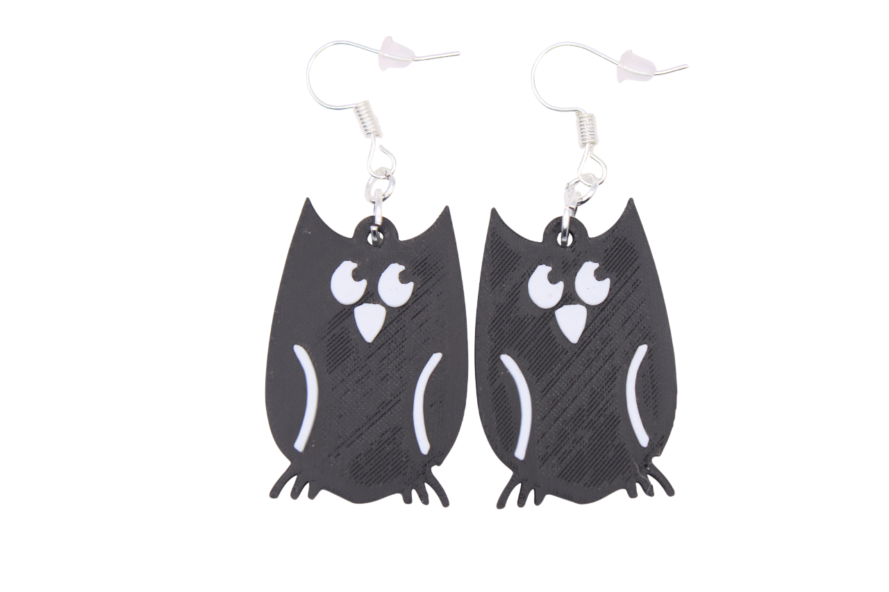 Cats, Owls and a Wolf Earrings
