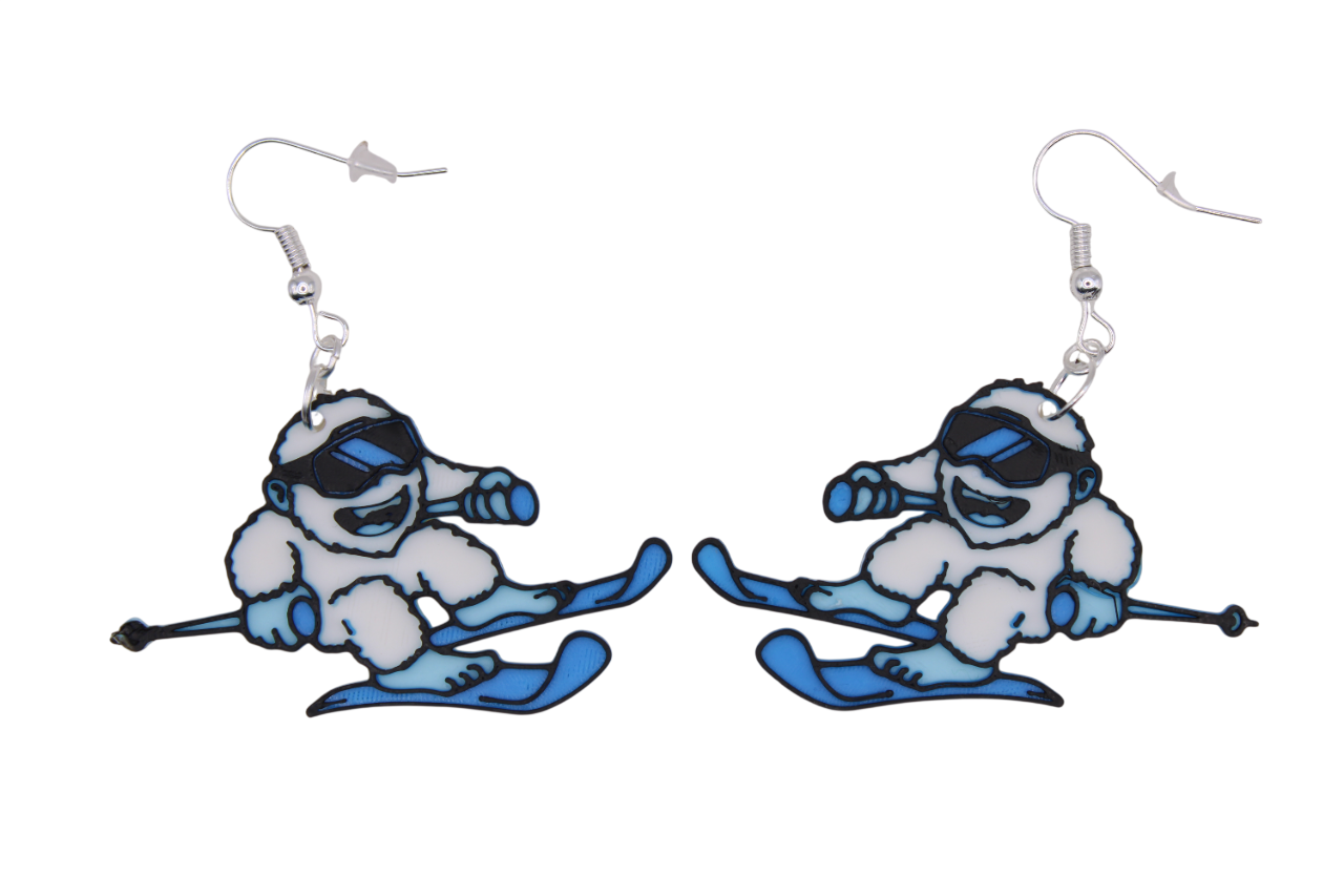 Snowman and Yeti Earrings