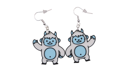 Snowman and Yeti Earrings