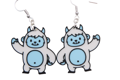 Snowman and Yeti Earrings