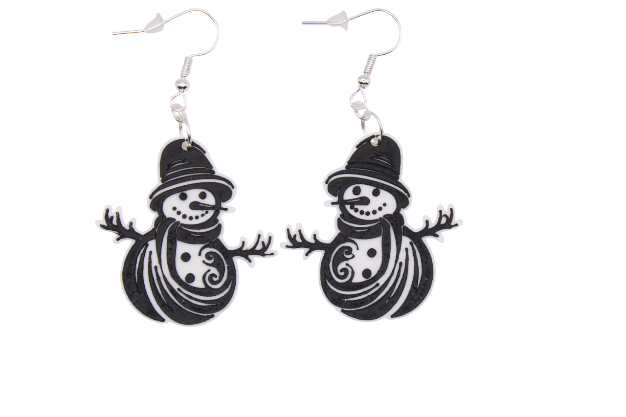 Snowman and Yeti Earrings