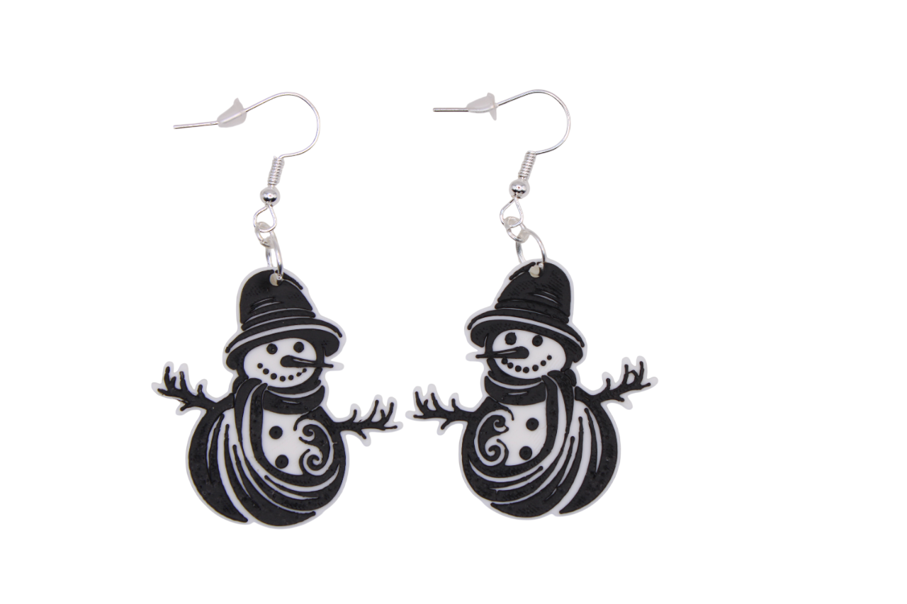 Snowman and Yeti Earrings