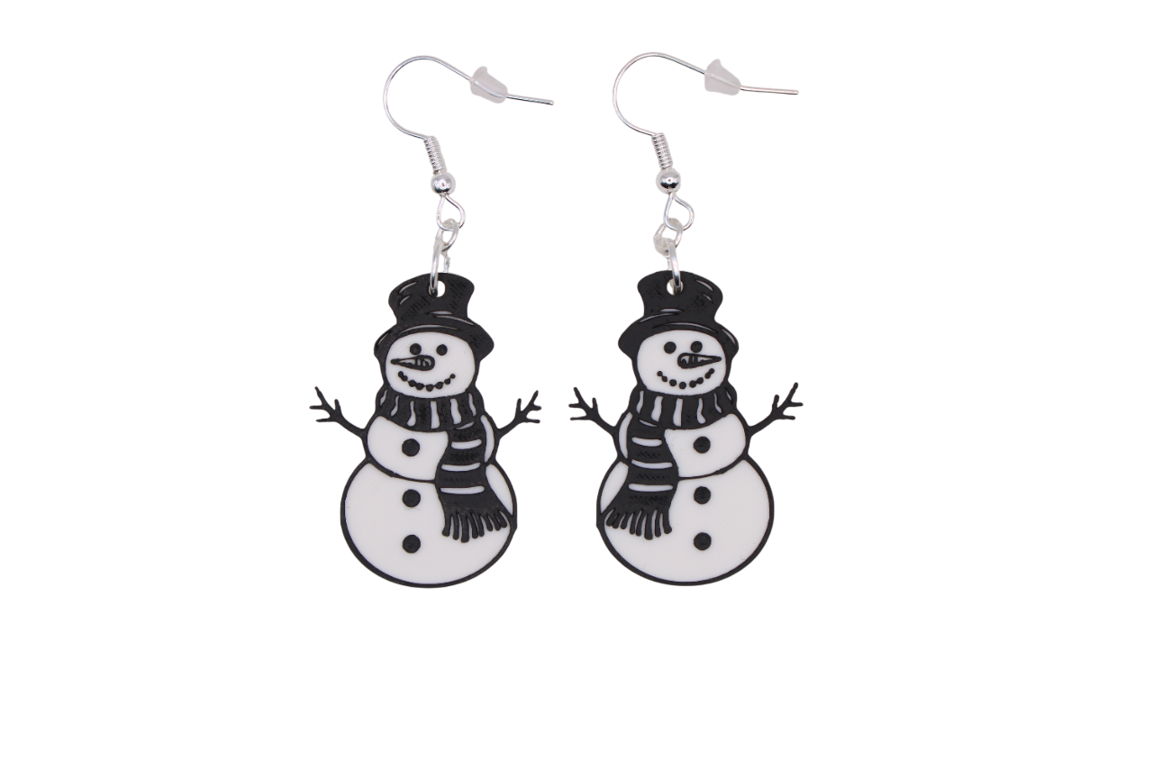 Snowman and Yeti Earrings