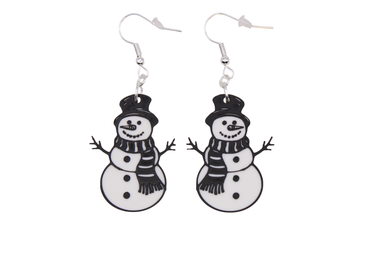 Snowman and Yeti Earrings