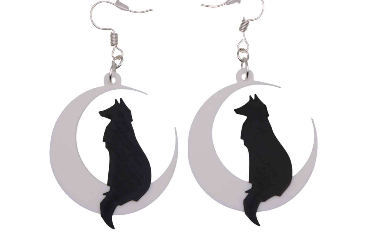 Celestial Creatures Earrings - Cats, Owls, and Moons