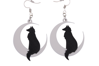 Celestial Creatures Earrings - Cats, Owls, and Moons