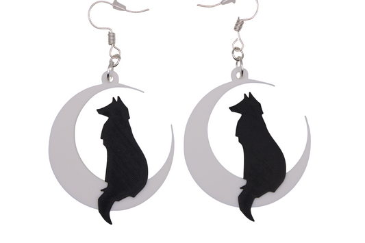 Cats, Owls and a Wolf Earrings