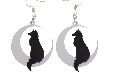 Celestial Creatures Earrings - Cats, Owls, and Moons