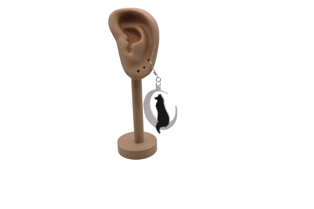 Cats, Owls and a Wolf Earrings
