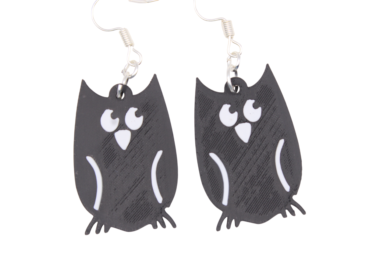 Celestial Creatures Earrings - Cats, Owls, and Moons