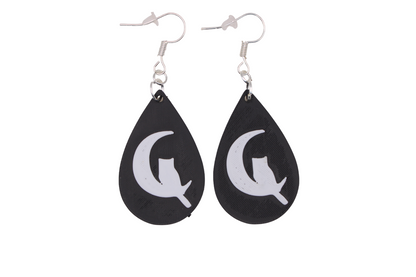 Celestial Creatures Earrings - Cats, Owls, and Moons