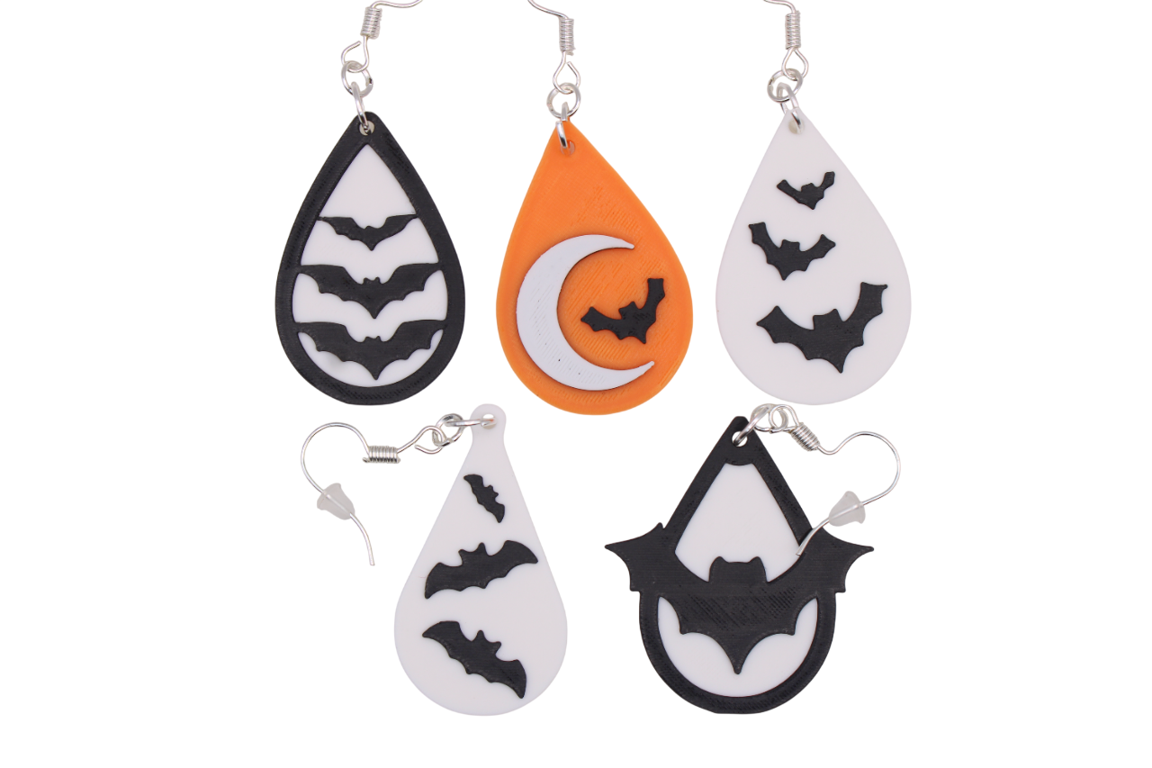 Bat Teardrop Earrings