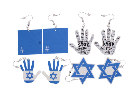 Stop Hate on Jews Earrings