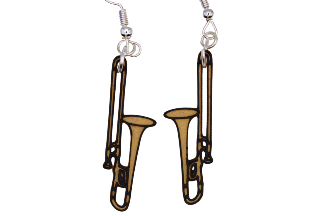 Musical Instrument Earrings - 3D Printed Earrings (8 choices)