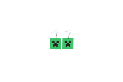 Minecraft Creeper Earrings - 3D Printed