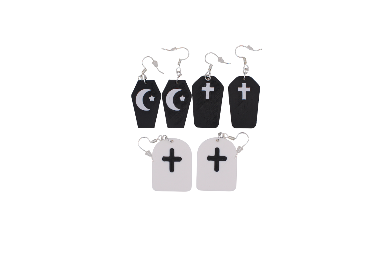 Coffin & Tombstone Earrings