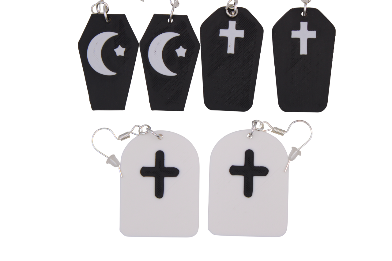 Coffin & Tombstone Earrings