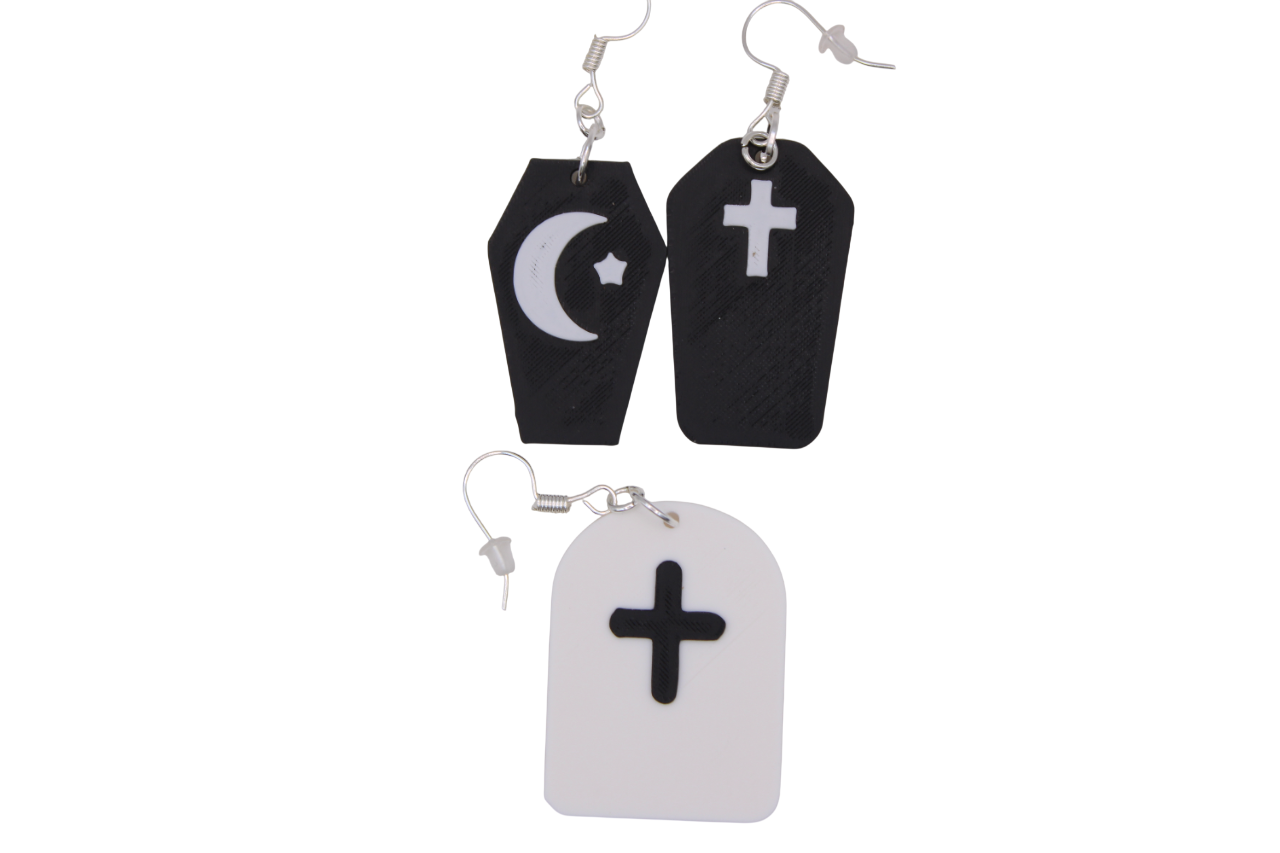 Coffin & Tombstone Earrings