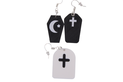 Coffin & Tombstone Earrings