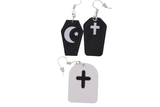 Coffin & Tombstone Earrings