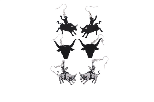 Cowboy/girl Rodeo Earrings Set 1