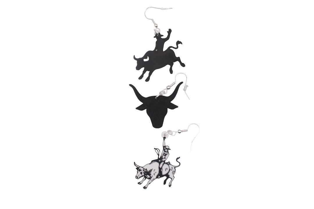 Cowboy/girl Rodeo Earrings Set 1
